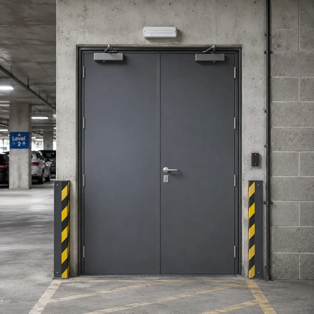 Steel Pedestrian Doors for Car Parks
