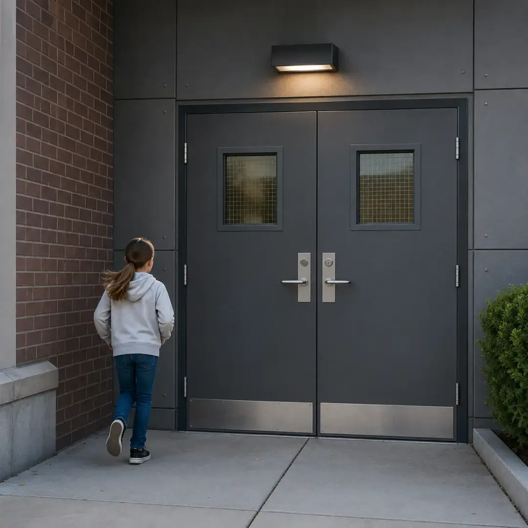 Steel Pedestrian Doors for Schools and Public Buildings